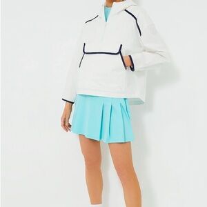 Tuckernuck White Windbreaker with Navy Trim
